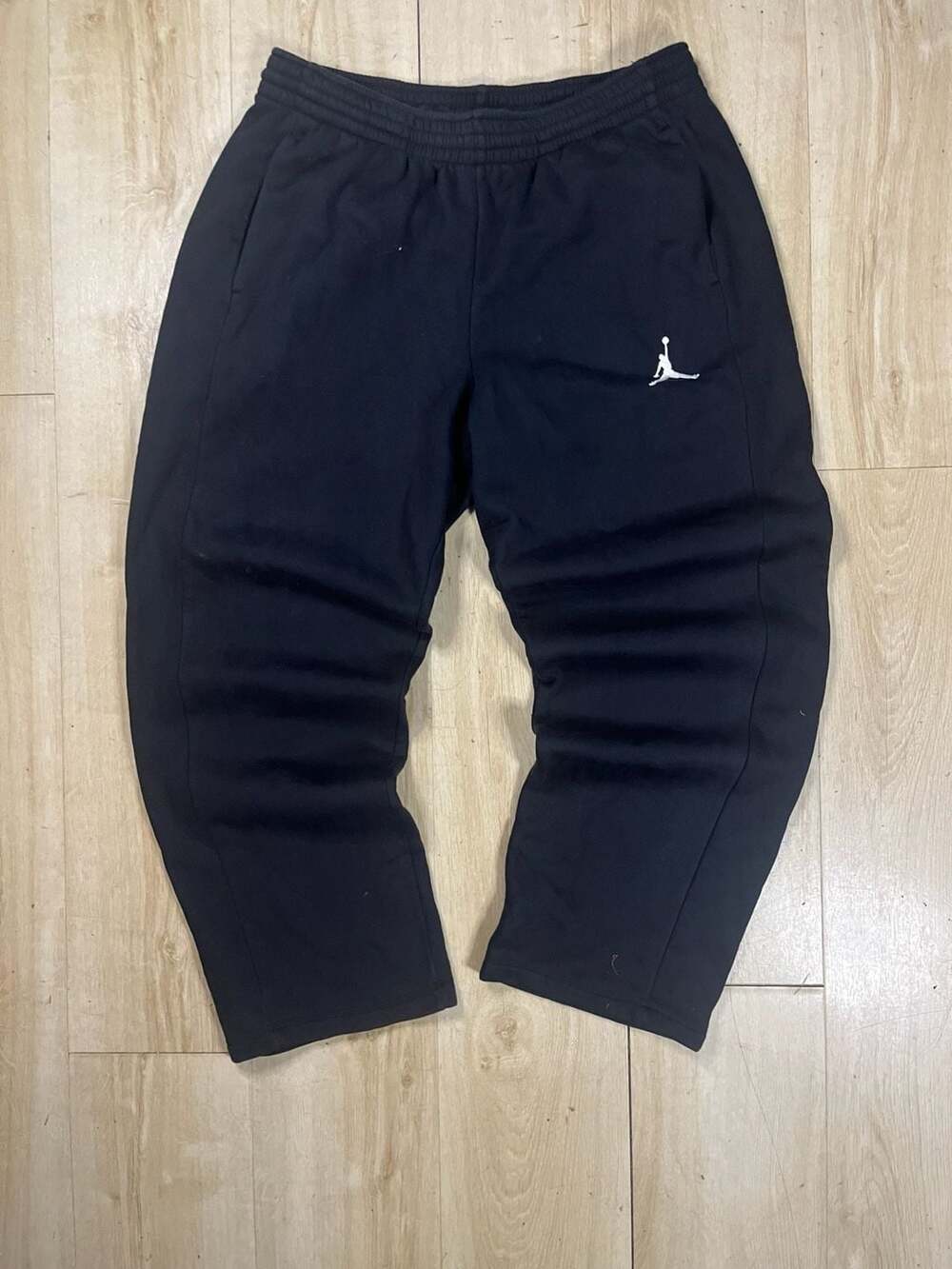 Jordan Jumpman Fleece Sweatpants Black White Logo